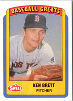 1990 Swell Baseball Greats Ken Brett #52