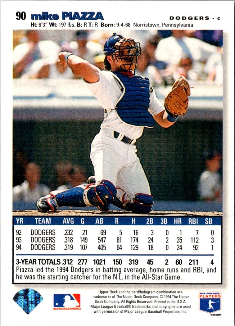 1995 Collector's Choice SE Silver Signature Mike Piazza