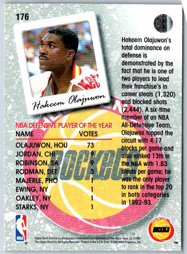 1994 Upper Deck Hakeem Olajuwon