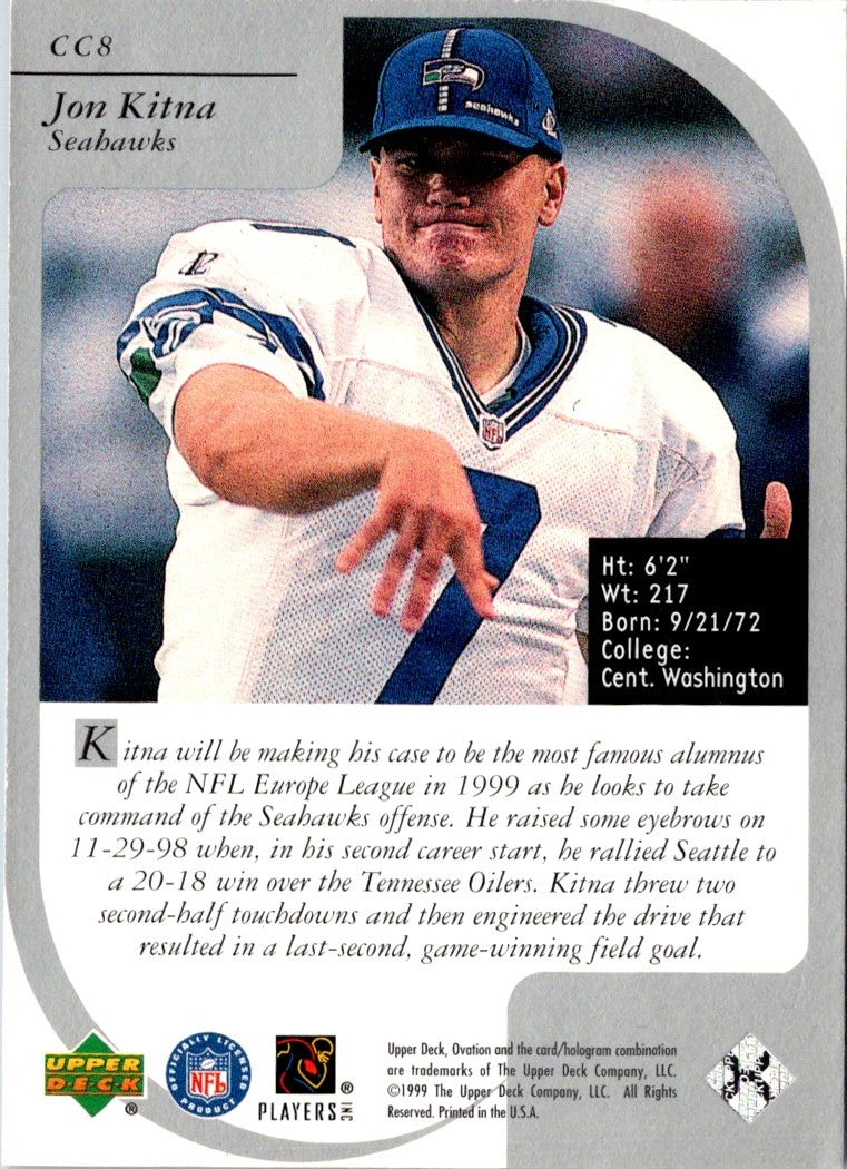 1999 Upper Deck Ovation Curtain Calls Jon Kitna