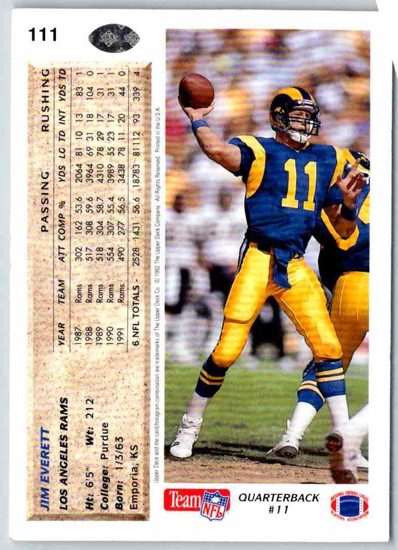 1991 Upper Deck Jim Everett