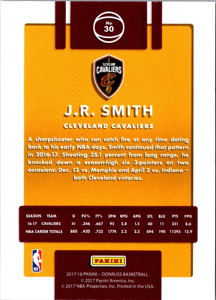 2017 Donruss J.R. Smith