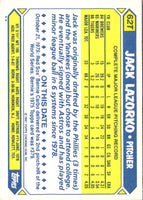 1987 Topps Traded Jack Lazorko #62T