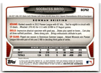 2013 Bowman Chrome Prospects Socrates Brito #BCP62