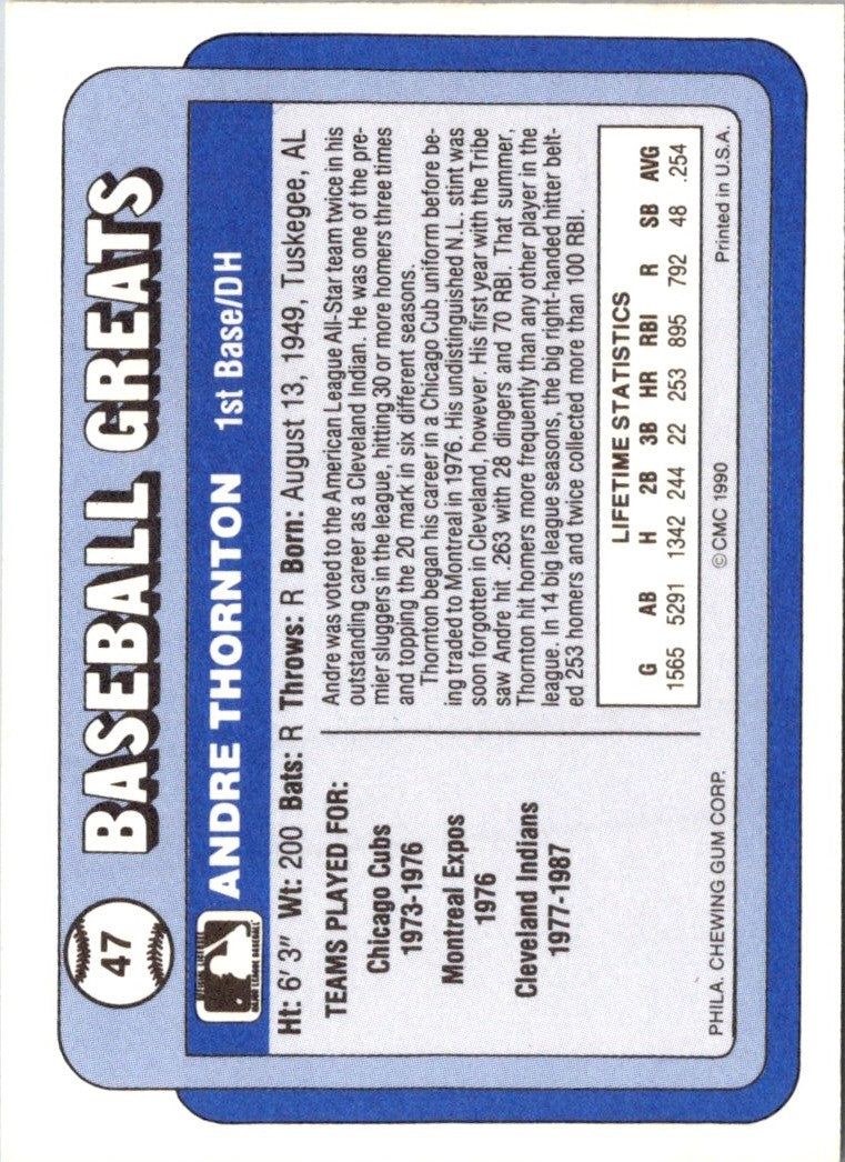 1990 Swell Baseball Greats Andre Thornton
