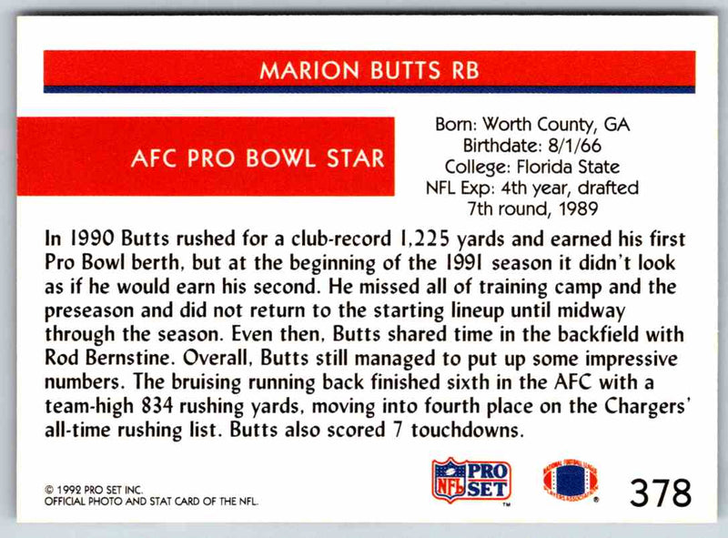 1992 Proset Marion Butts