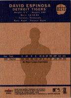 2002 Fleer Tradition Update David Espinosa #U272