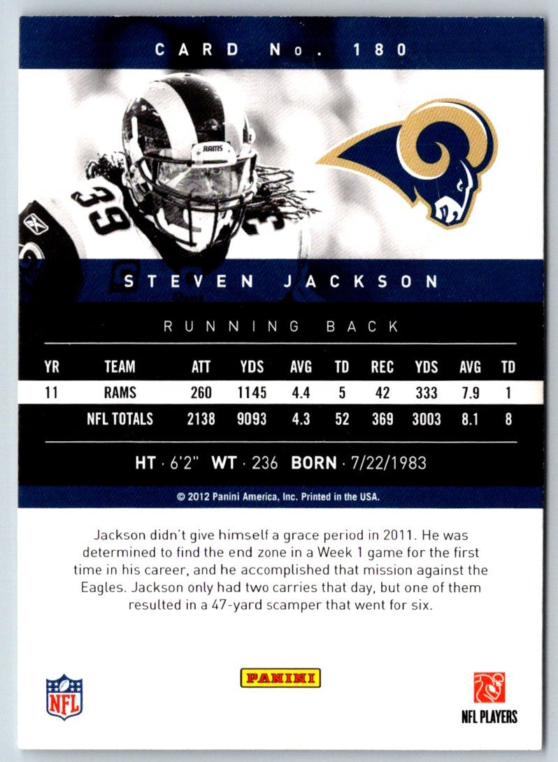 2012 Panini Prestige Steven Jackson