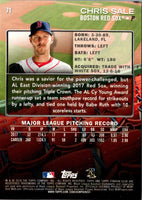2018 Stadium Club Black and White Chris Sale #71