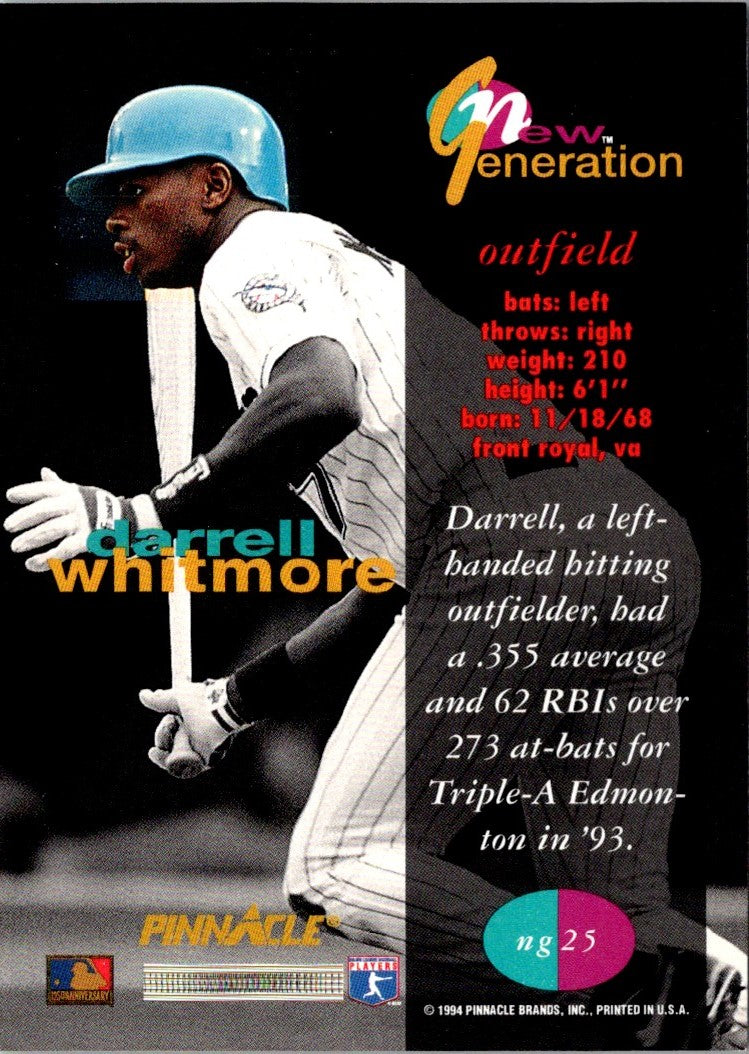 1994 Pinnacle New Generation Darrell Whitmore