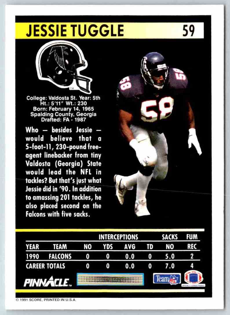 1991 Pinnacle Jessie Tuggle
