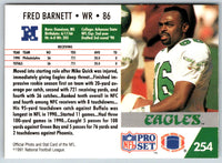 1991 Pro Set Fred Barnett #254