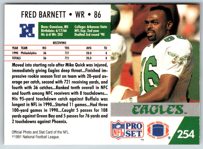 1991 Pro Set Fred Barnett