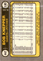 1981 Fleer Bob Knepper #447