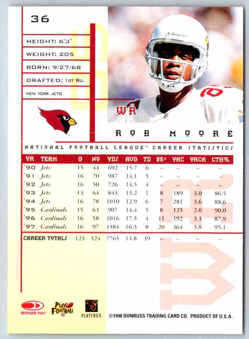 1998 Leaf Rookies And Stars Rob Moore