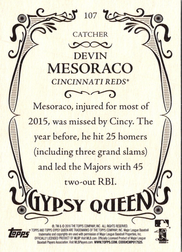 2016 Topps Gypsy Queen Devin Mesoraco