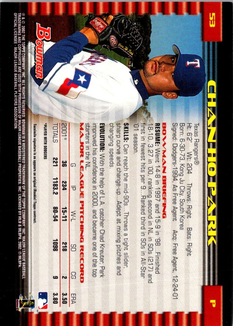 2002 Bowman Chan Ho Park