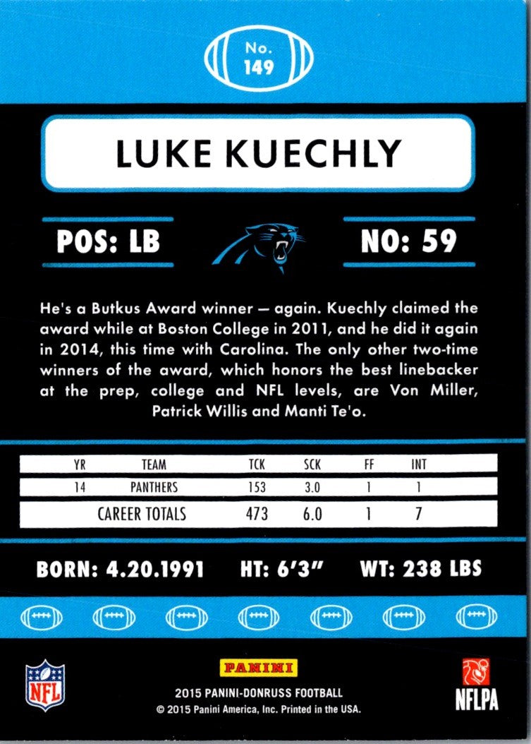 2015 Donruss Luke Kuechly