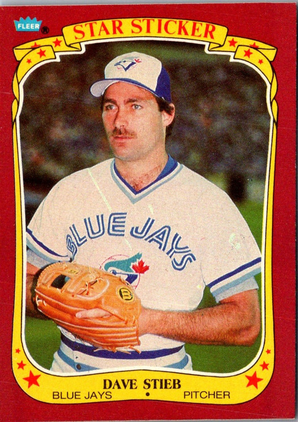 1986 Fleer Star Stickers Dave Stieb #115