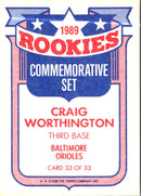 1990 Topps Glossy Rookies Craig Worthington