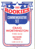 1990 Topps Glossy Rookies Craig Worthington #33