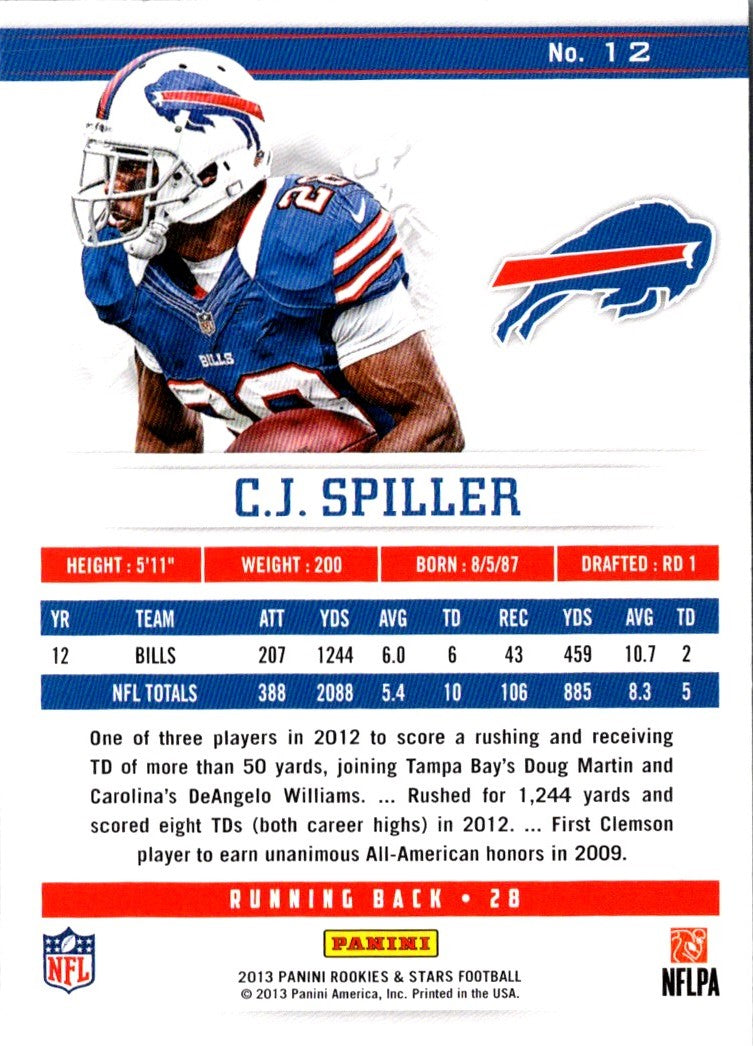 2013 Panini Contenders C.J. Spiller