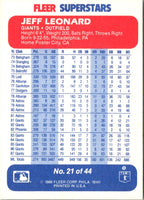 1988 Fleer SuperStars Jeff Leonard #21