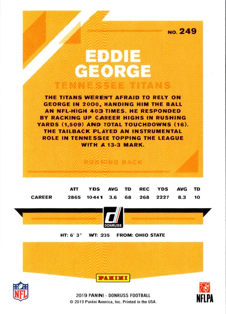 2019 Donruss Eddie George