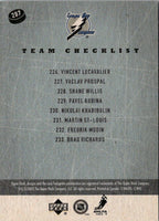 2002 Upper Deck Vintage Brad Richards/Nikolai Khabibulin/Pavel Kubina/Vincent Lecavalier #287
