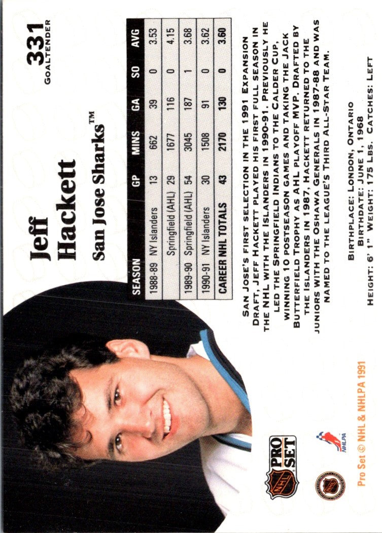 1991 Pro Set French Jeff Hackett