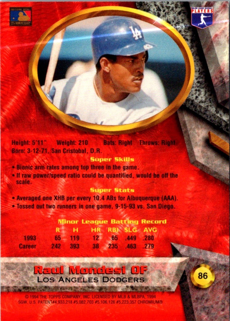 1994 Bowman's Best Raul Mondesi