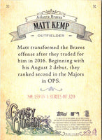 2017 Topps Gypsy Queen Matt Kemp #159
