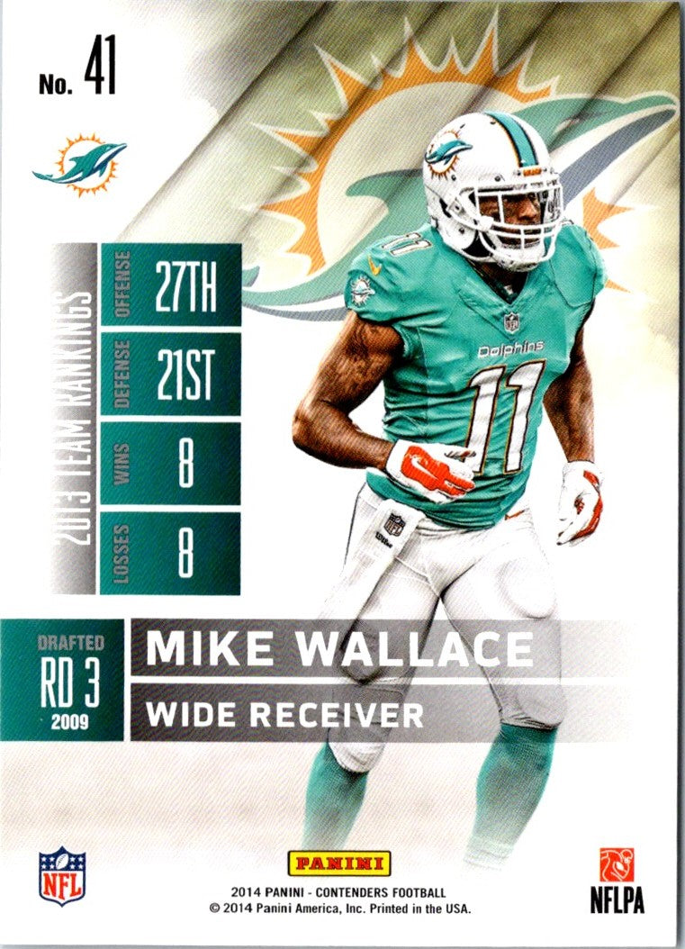 2014 Panini Contenders Mike Wallace