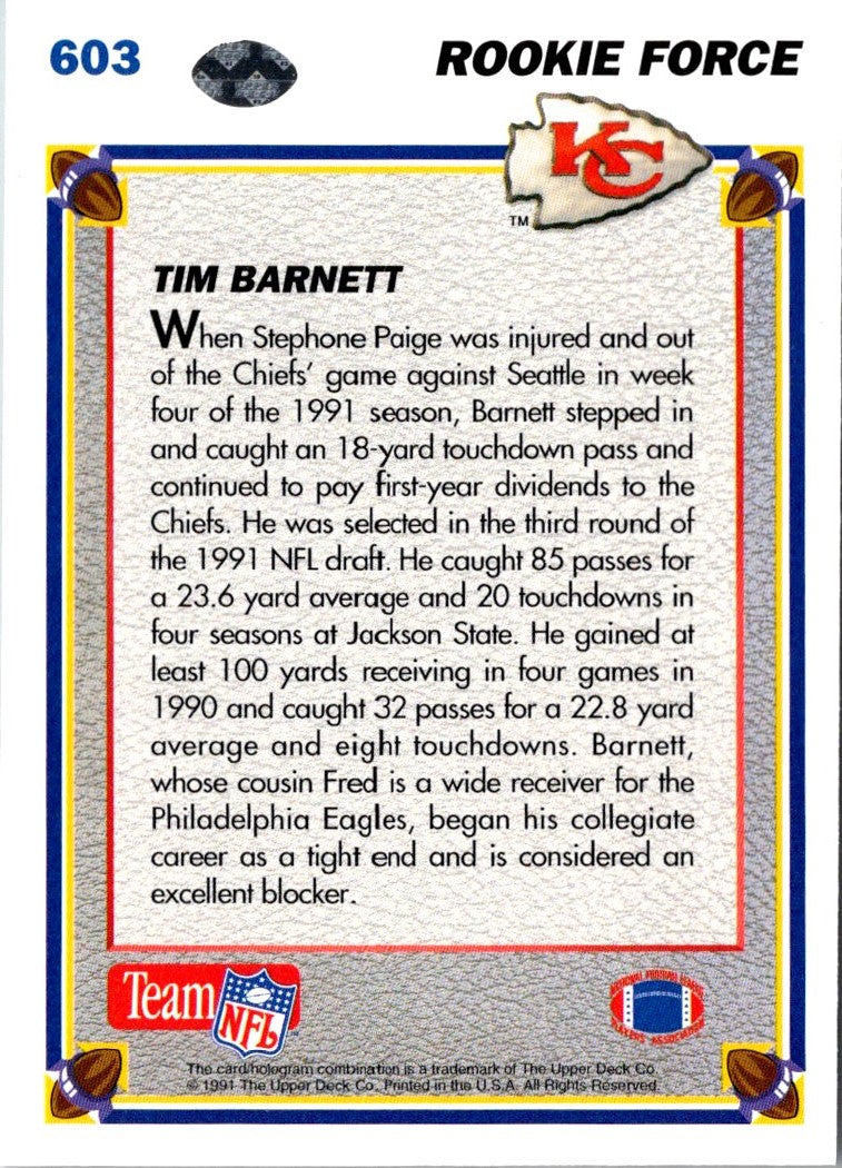 1991 Upper Deck Tim Barnett