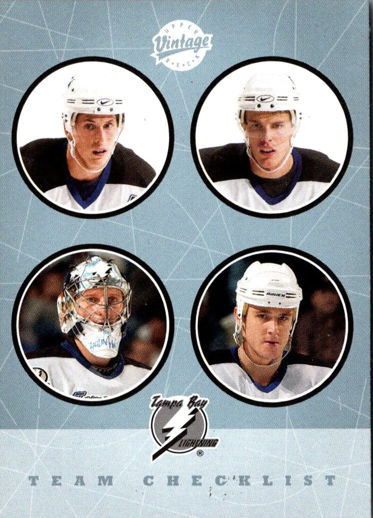 2002 Upper Deck Vintage Brad Richards/Nikolai Khabibulin/Pavel Kubina/Vincent Lecavalier