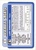 1990 Swell Baseball Greats Lary Sorensen #63