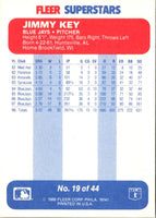1988 Fleer SuperStars Jimmy Key #19