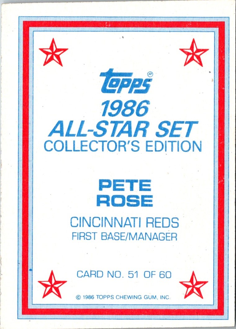 1986 Topps Glossy All-Stars 1985 NL All-Stars