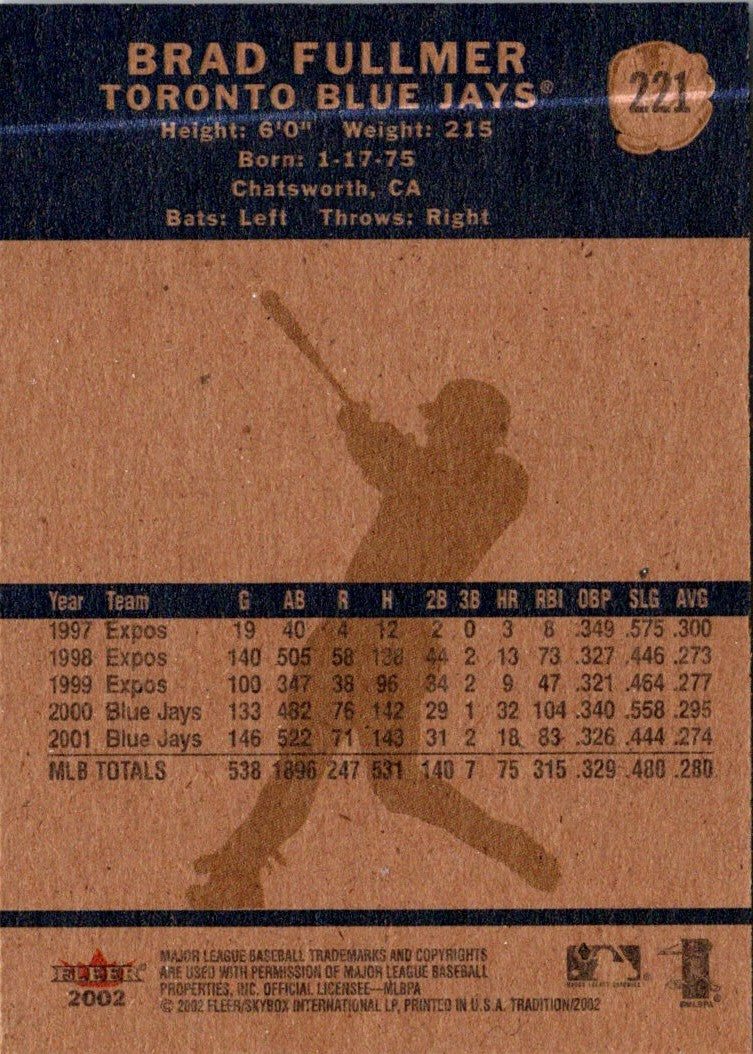 2002 Fleer Tradition Brad Fullmer