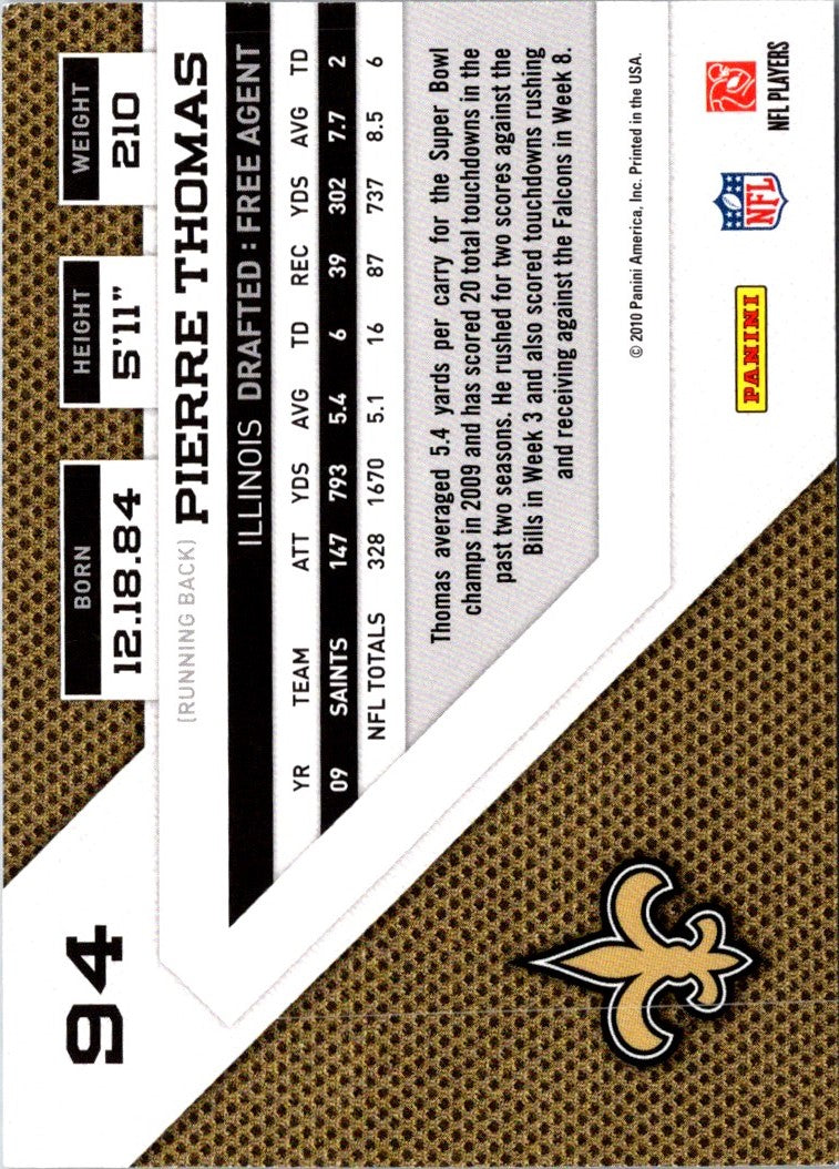 2010 Panini Rookies & Stars Pierre Thomas