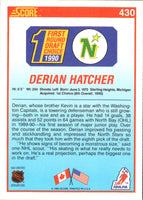 1990 Score Derian Hatcher #430 Rookie