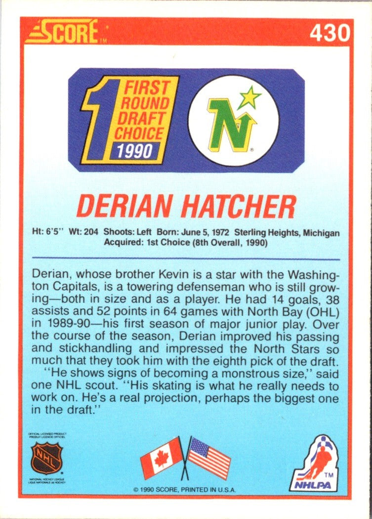 1990 Score Derian Hatcher