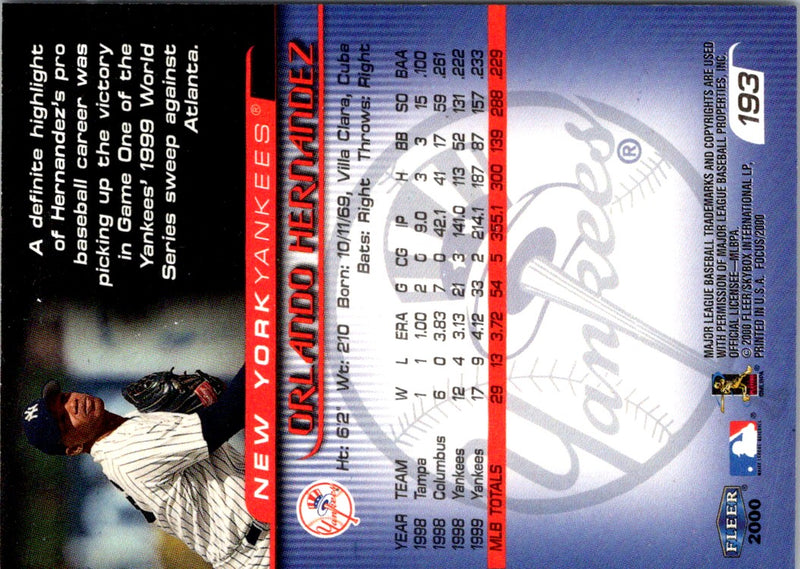 2000 Fleer Focus Orlando Hernandez