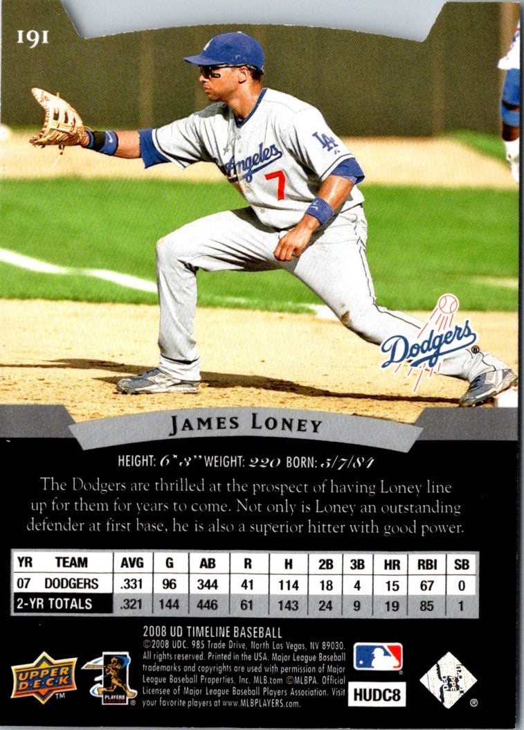 2008 Upper Deck Timeline 1995 SP Top Prospects Autographs James Loney