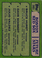 1982 Topps Red Sox Future Stars - Bruce Hurst/Dave Schmidt/Julio Valdez #381 Rookie
