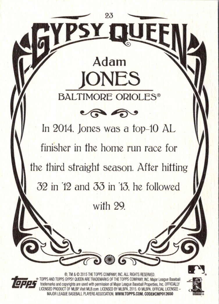 2015 Topps Gypsy Queen Adam Jones