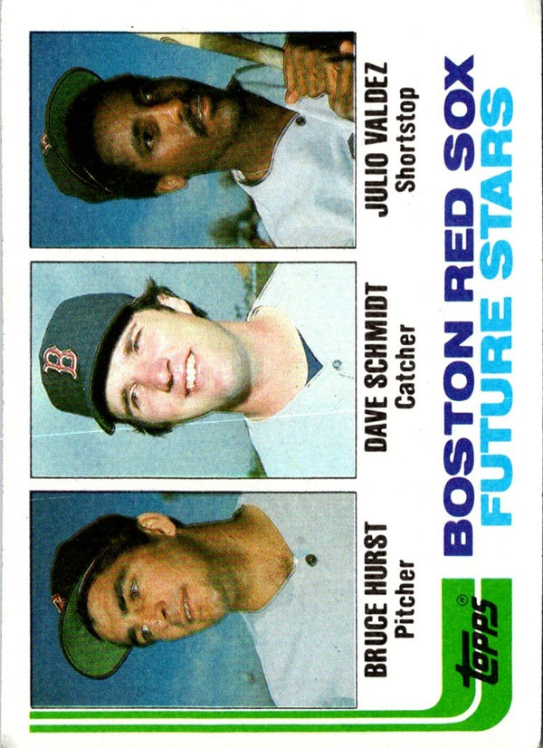 1982 Topps Red Sox Future Stars - Bruce Hurst/Dave Schmidt/Julio Valdez #381 Rookie