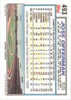 1992 Topps Jose Offerman #493