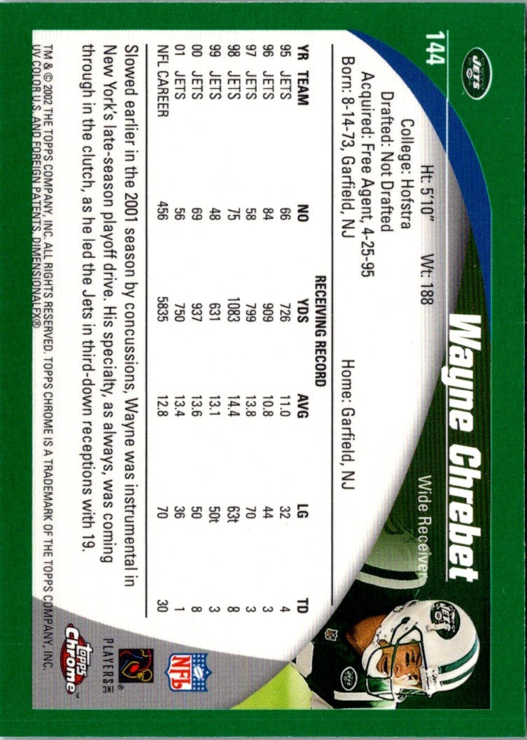 2002 Topps Chrome Wayne Chrebet