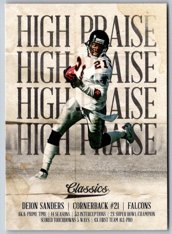 2018 Panini Classics High Praise Deion Sanders #7